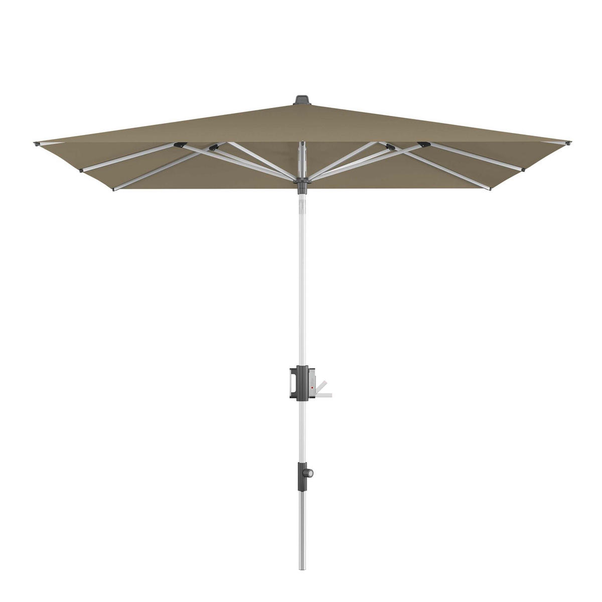 SONNENSCHIRM 240 cm Sandfarben  - Sandfarben/Alufarben, Basics, Textil/Metall (240/224-257cm) - KNIRPS