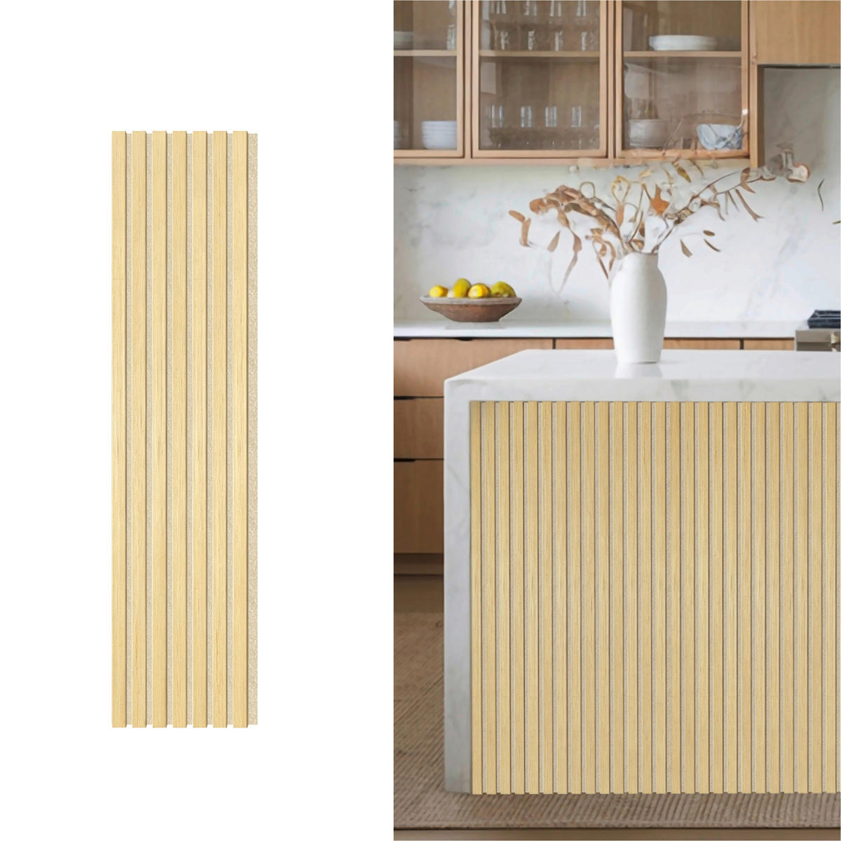 AKUSTIKPANEEL Lean  - Eichefarben/Beige, KONVENTIONELL, Holz/Kunststoff (120/28/1.6cm) - Novel