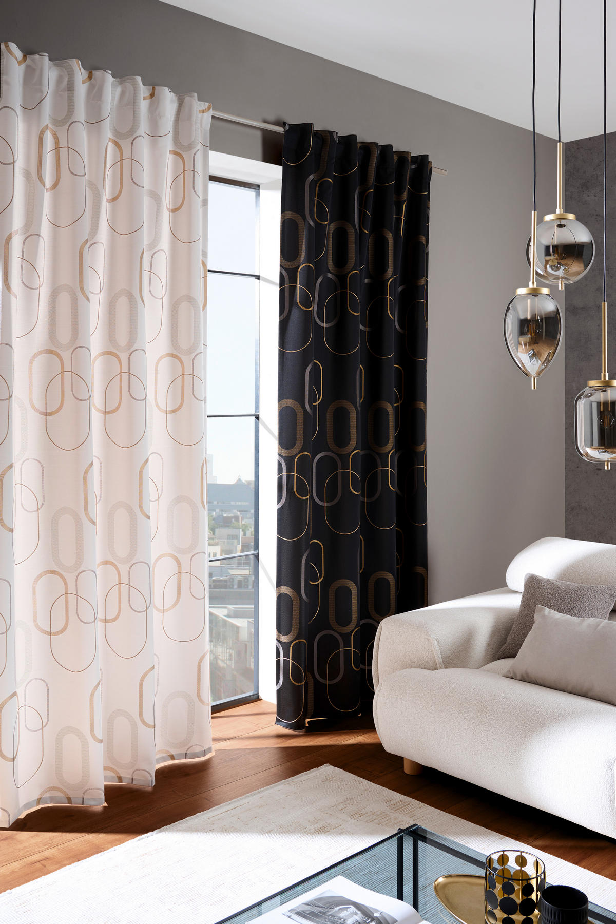 KONČANA ZAVESA  neprosojno  140/245 cm   - bež, Design, tekstil (140/245cm) - Esposa