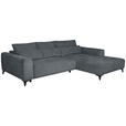 ECKSOFA  in Chenille Grau  279/222 cm  - Schwarz/Grau, KONVENTIONELL, Kunststoff/Textil (279/222cm) - Hom`in