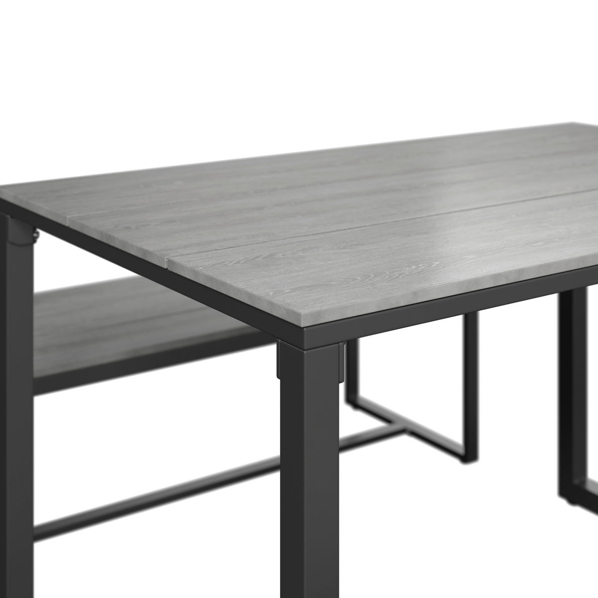 KERTI BÚTORSZETT 4 részes  - sötétszürke/szürke, Modern, műanyag/fém - Ambia Garden