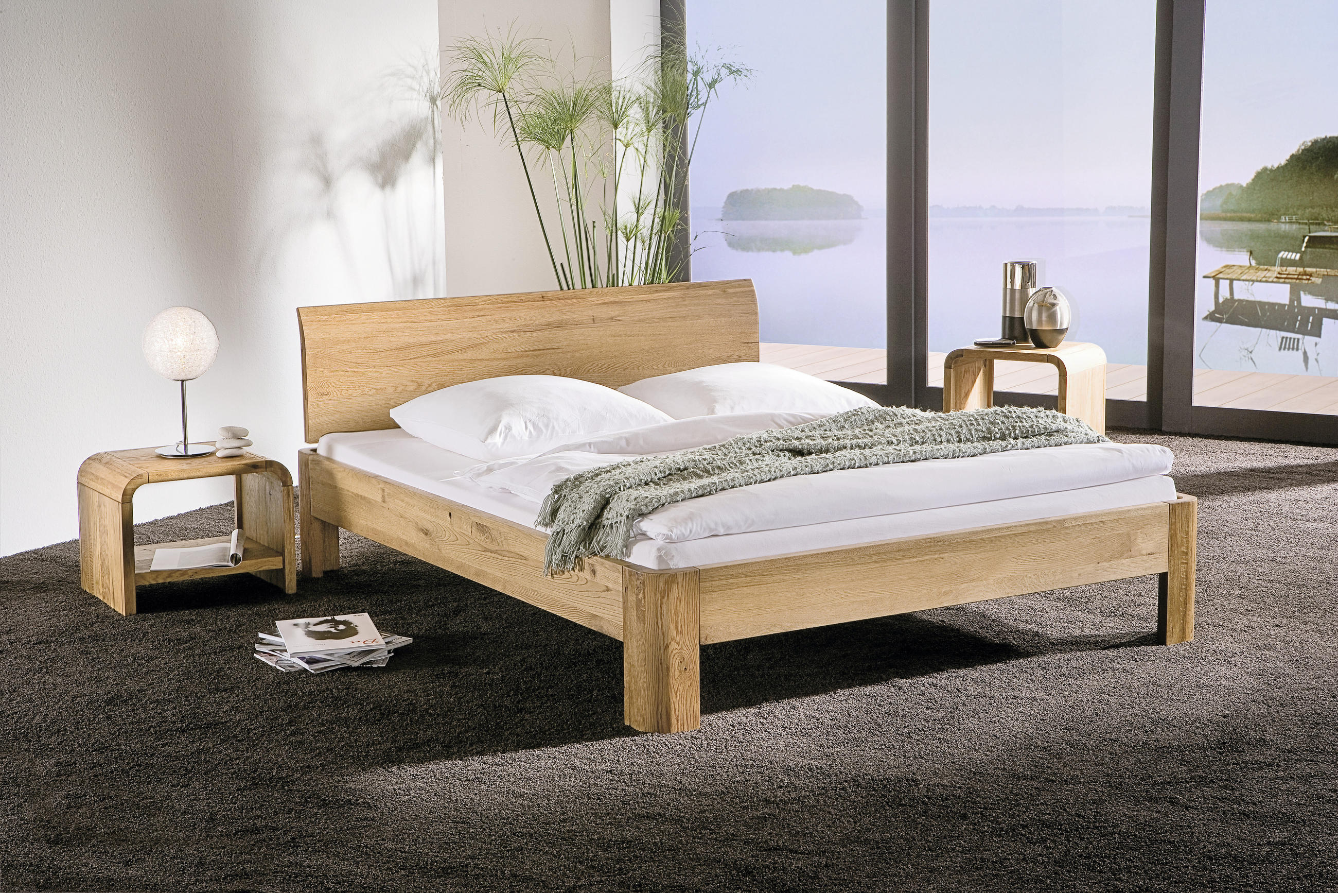 BETT 180/200 cm  in Eichefarben  - Eichefarben, Design, Holz (180/200cm) - Hasena