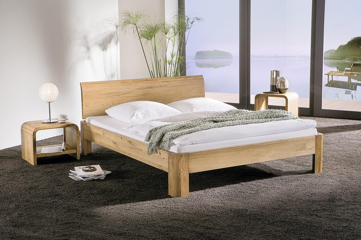BETT 180/200 cm  in Eichefarben  - Eichefarben, Design, Holz (180/200cm) - Hasena