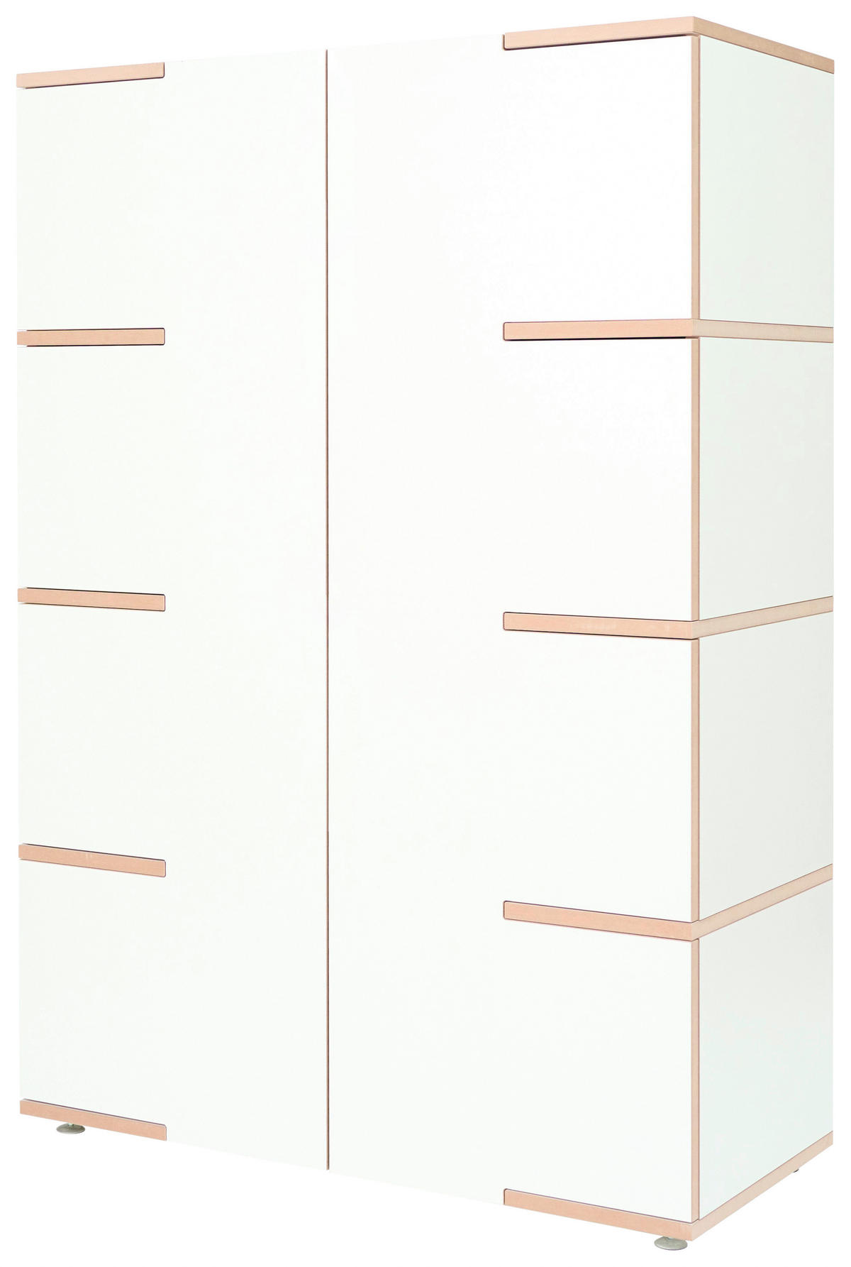 HIGHBOARD  in 100/145/45 cm  - Buchefarben/Alufarben, Design, Holzwerkstoff (100/145/45cm) - Tojo