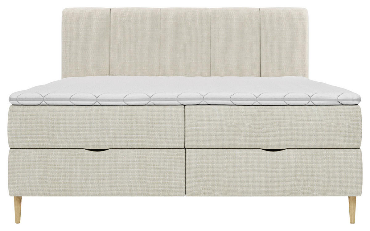 BOXBETT 180/200 cm  in Beige  - Beige/Buchefarben, MODERN, Holz/Holzwerkstoff (180/200cm) - MID.YOU