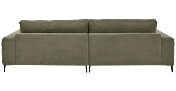 ECKSOFA Olivgrün Feincord  - Schwarz/Olivgrün, Design, Textil/Metall (293/207cm) - Dieter Knoll