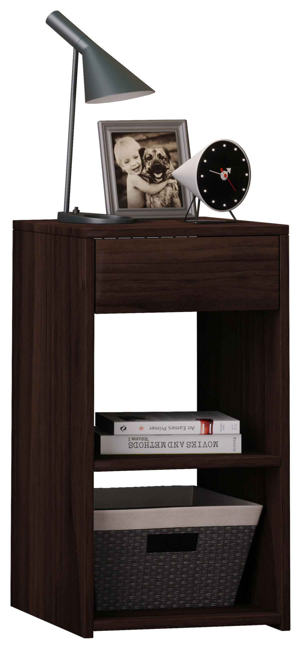 NACHTSCHRANK 35/65/35 cm  - Walnussfarben, KONVENTIONELL, Holzwerkstoff (35/65/35cm) - MID.YOU