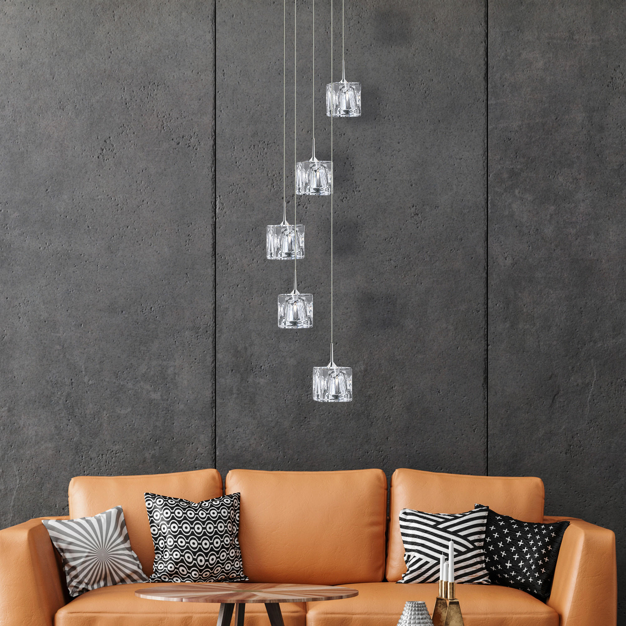 LED-HÄNGELEUCHTE 18/116 cm  - Chromfarben, Design, Glas/Metall (18/116cm)