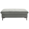 HOCKER in Textil Hellgrau  - Hellgrau/Schwarz, Design, Textil (124/46/68cm) - Xora