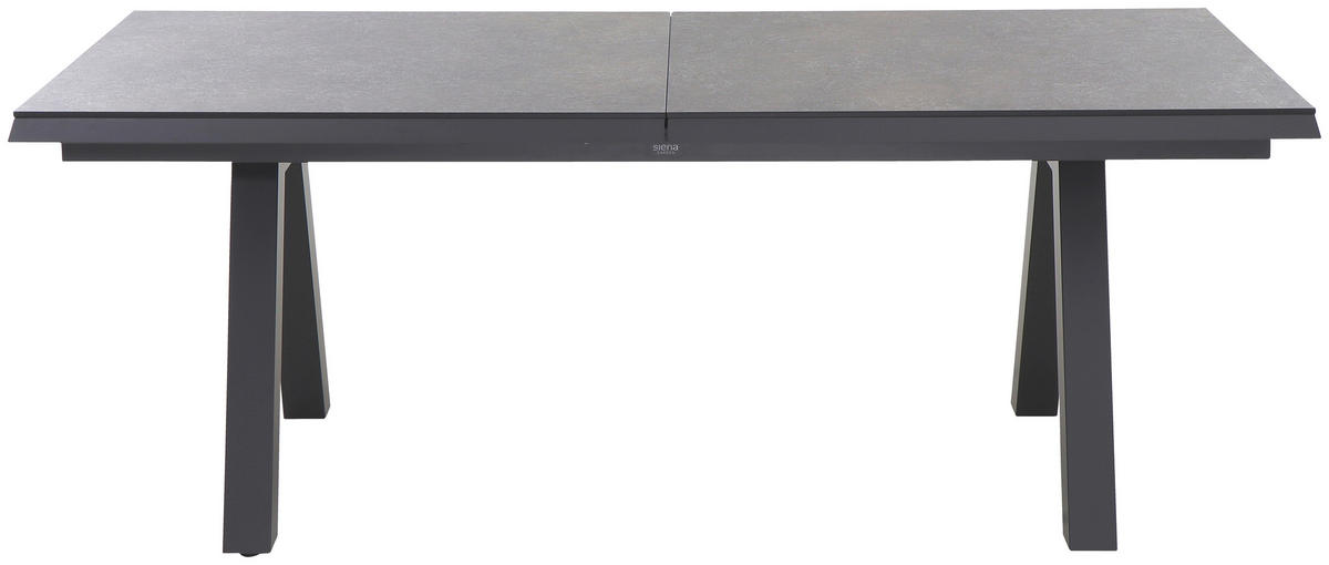 GARTENTISCH 200-260/100/77 cm Metall rechteckig  - Anthrazit/Titanfarben, Basics, Kunststoff/Metall (200-260/100/77cm) - Siena Garden