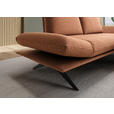 ECKSOFA  in Flachgewebe Cognac  234/155 cm  - Cognac/Schwarz, Design, Textil/Metall (234/155cm) - Dieter Knoll