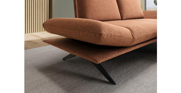ECKSOFA  in Flachgewebe Cognac  234/155 cm  - Cognac/Schwarz, Design, Textil/Metall (234/155cm) - Dieter Knoll