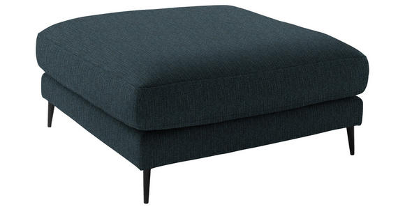 ECKSOFA  in Flachgewebe Petrol  253/177 cm  - Petrol/Schwarz, Design, Textil/Metall (253/177cm) - Dieter Knoll