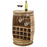 BAR, hnědá - hnědá, Design, dřevo (58/58/91cm) - Livetastic