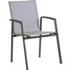 STAPELSESSEL Aluminium Anthrazit, Silberfarben  - Anthrazit/Silberfarben, Design, Textil/Metall (64/57/89cm) - Stern