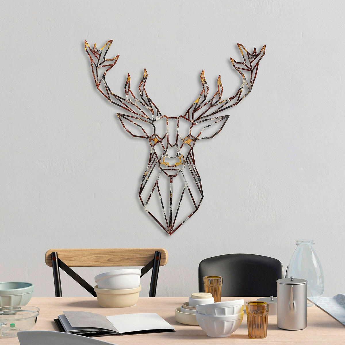 METALLBILD Multicolor 60/65 cm  - Multicolor, Basics, Metall (60/65cm) - X-Mas