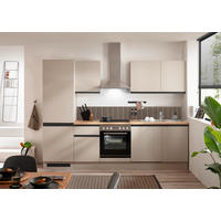 KÜCHENBLOCK 280 cm   in Seidengrau  - Eichefarben/Seidengrau, Trend, Holzwerkstoff/Metall (280cm) - P & B