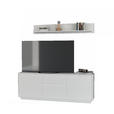 TV-ELEMENT Weiß  169/180/38 cm  - Weiß, MODERN, Holzwerkstoff (169/180/38cm) - Carryhome