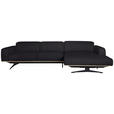 ECKSOFA in Echtleder Dunkelbraun  305/163 cm  - Eichefarben/Dunkelbraun, Design, Leder/Holz (305/163cm) - Novel