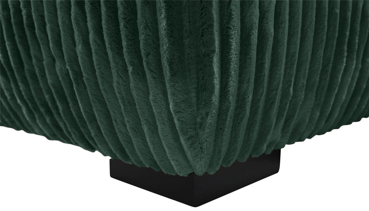 ECKSOFA Dunkelgrün Cord  - Dunkelgrün/Schwarz, MODERN, Holz/Textil (322/208cm) - Carryhome