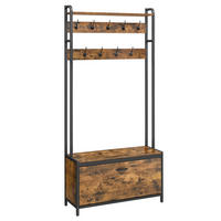 GARDEROBE  in 85/30/180 cm  - Schwarz/Braun, Trend, Holzwerkstoff/Metall (85/30/180cm) - MID.YOU