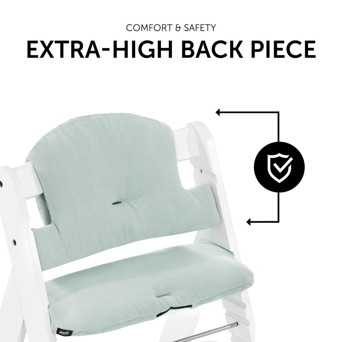 HOCHSTUHLEINLAGE HIGHCHAIRPAD SELECT  - Mintgrün, Basics, Textil (44/24cm) - Hauck