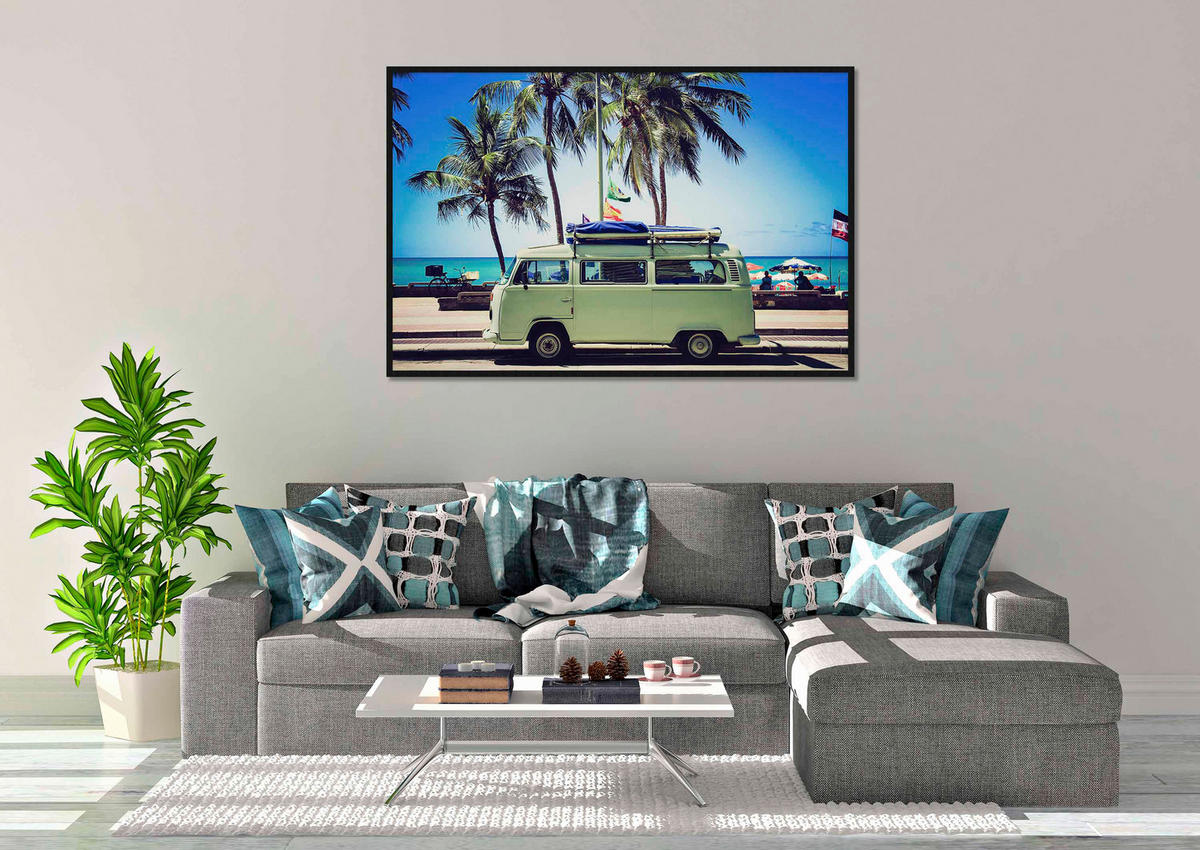 BILD 148/98 cm  - Blau/Schwarz, Design, Holz/Kunststoff (148/98cm)