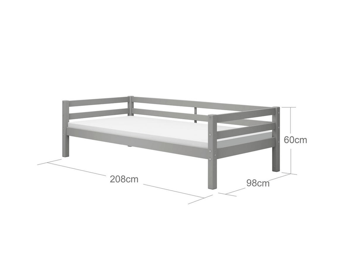BETT 90/200 cm,  in Grau, Lattenrost  - Grau, MODERN, Holz (90/200cm) - Chameo