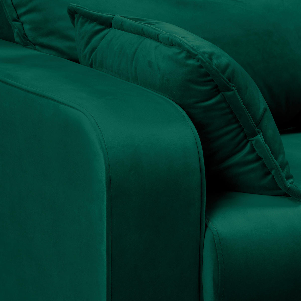 ECKSOFA in Mikrofaser Grün  230/150 cm  - Wengefarben/Grün, Design, Holz/Textil (230/150cm) - Livetastic
