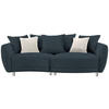 BIGSOFA in Chenille Dunkelgrau  - Dunkelgrau/Silberfarben, Design, Kunststoff/Textil (243/72/143cm) - Carryhome