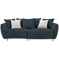BIGSOFA in Chenille Dunkelgrau  - Dunkelgrau/Silberfarben, Design, Kunststoff/Textil (243/72/143cm) - Carryhome