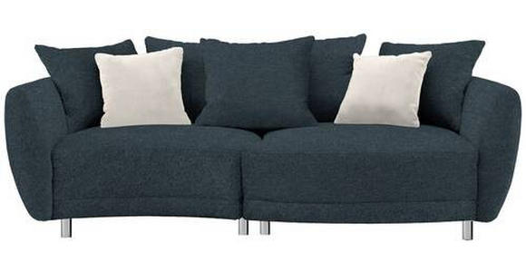 BIGSOFA Chenille Dunkelgrau  - Dunkelgrau/Silberfarben, Design, Kunststoff/Textil (243/72/143cm) - Carryhome