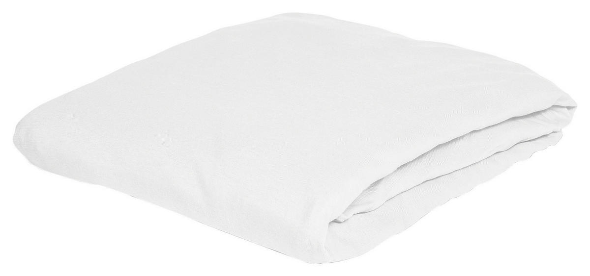 SPANNBETTTUCH Jersey  - Weiß, KONVENTIONELL, Textil (190/200cm) - Irisette
