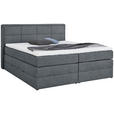 BOXSPRINGBETT 180/200 cm in Blaugrau - Blaugrau/Schwarz, KONVENTIONELL, Kunststoff/Textil (180/200cm) - Esposa
