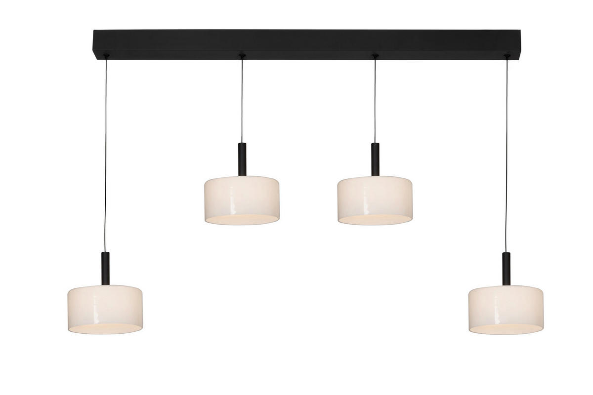 LED-HÄNGLAMPA Philadelphia 134/20/160 cm  - vit, Design, metall/glas (134/20/160cm) - Dieter Knoll