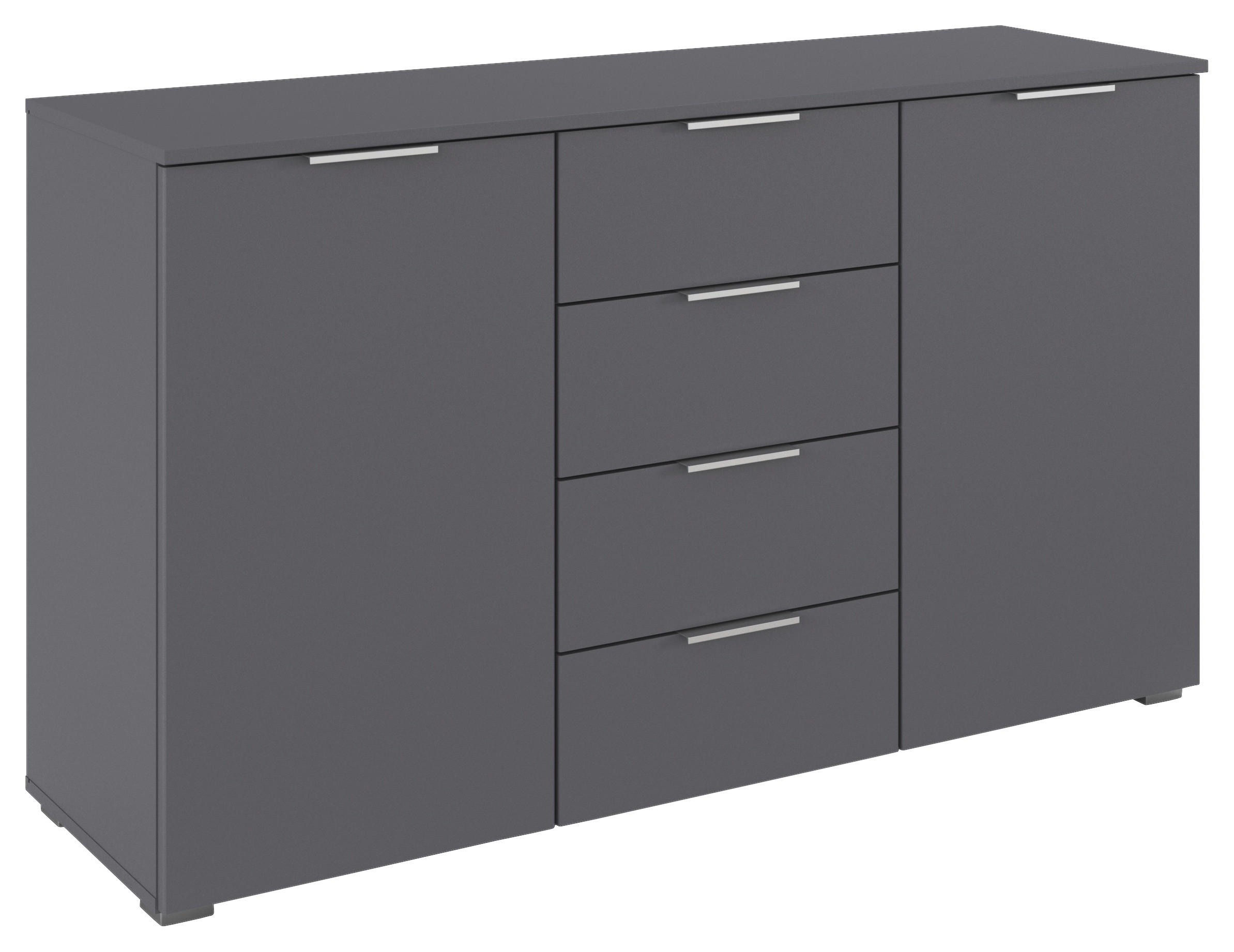 SIDEBOARD 140/81/42 cm  in Grau  - Alufarben/Grau, MODERN, Holzwerkstoff/Kunststoff (140/81/42cm) - Rauch Möbel
