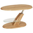 COUCHTISCH in Holz, Glas 100/65/48-65 cm  - Buchefarben, Design, Glas/Holz (100/65/48-65cm) - Venda