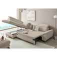 ECKSOFA in Bouclé Beige  - Eichefarben/Beige, MODERN, Holz/Textil (212/287cm) - Valnatura