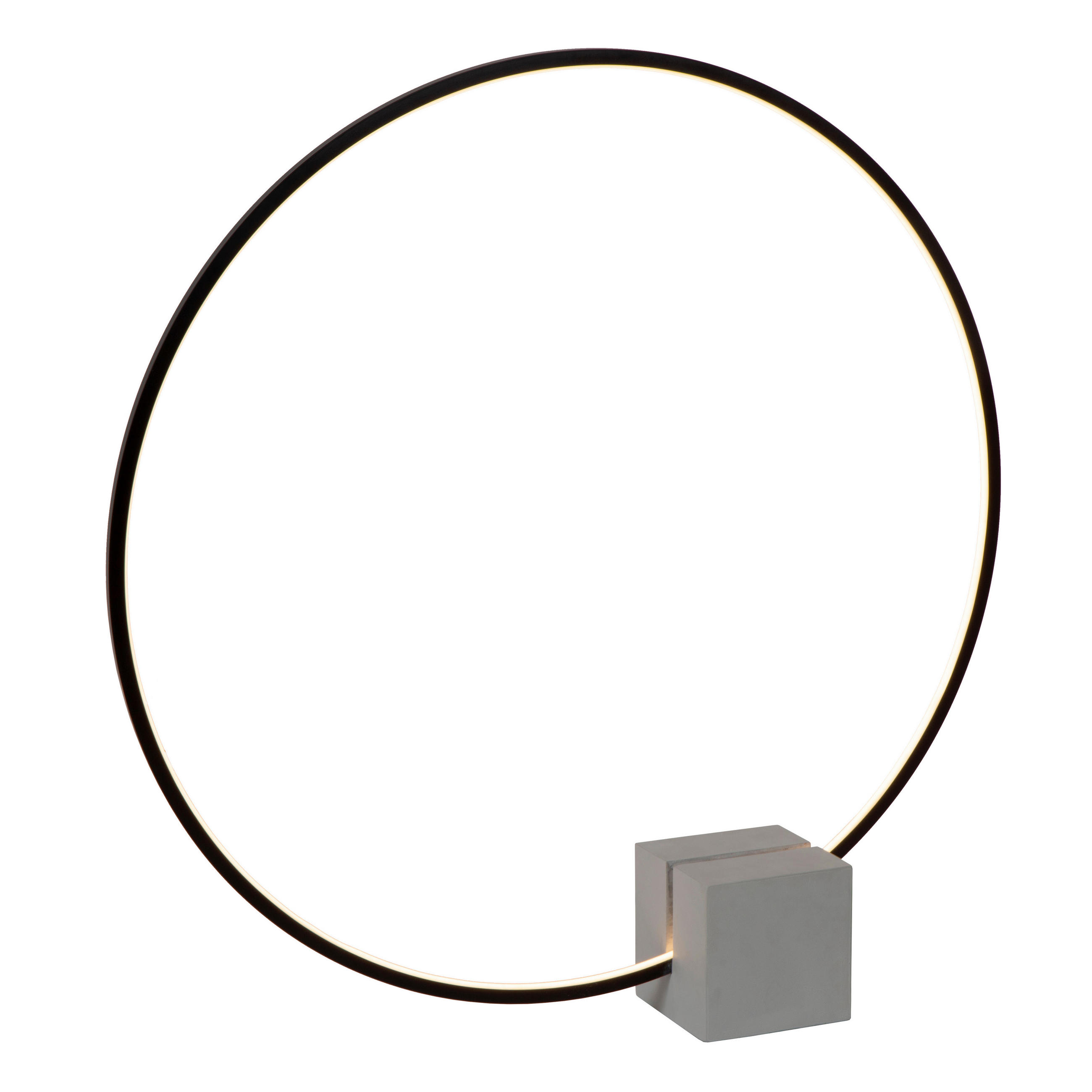 LED-STEHLEUCHTE CIRKELIS 80/14/83 cm   - Schwarz, KONVENTIONELL, Metall (80/14/83cm) - Lucide