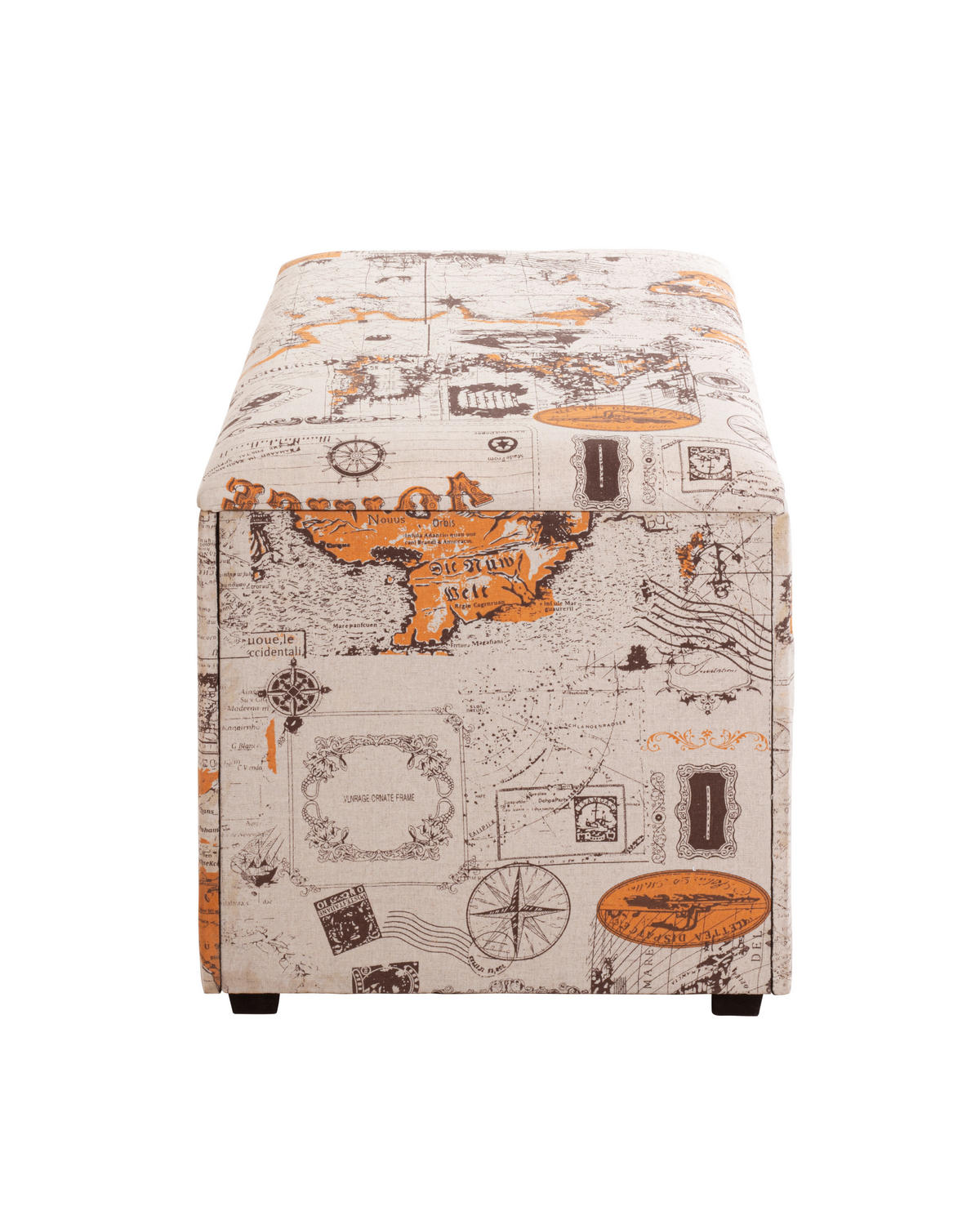 TRUHLOVÁ LAVICE, textil, kompozitní dřevo, 65/42/40 cm - vícebarevná, Basics, kompozitní dřevo/textil (65/42/40cm) - Carryhome