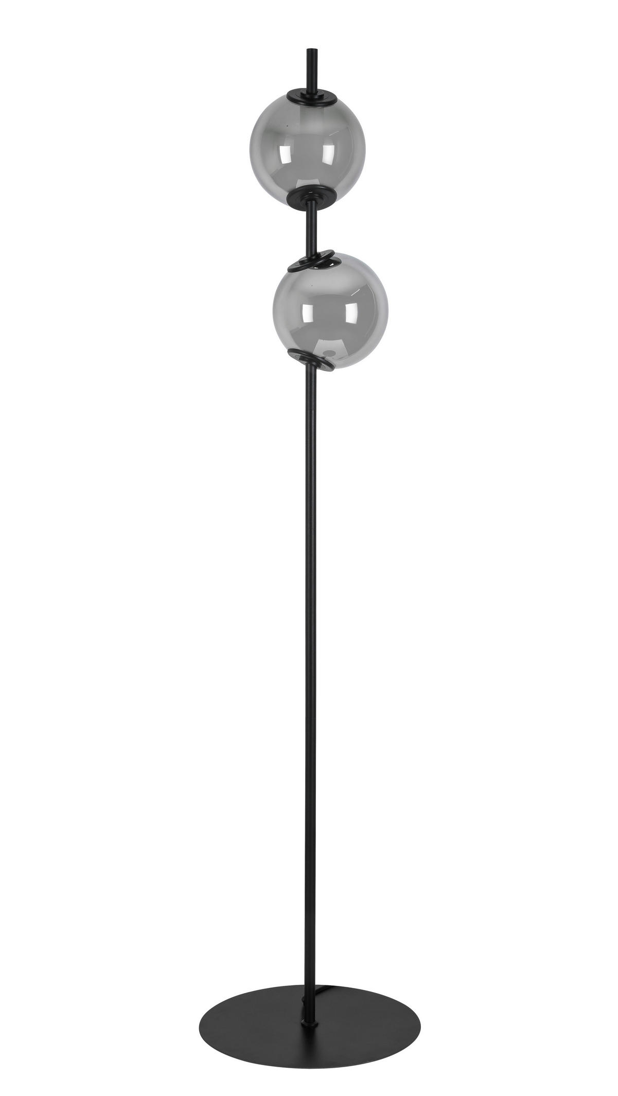 LED-STEHLEUCHTE - Chromfarben/Schwarz, Design, Glas/Kunststoff (34/168cm) - Dieter Knoll