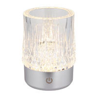 AKKU-TISCHLEUCHTE - Weiss/Transparent, Basics, Kunststoff/Stein (7,8/10,5cm) - Globo