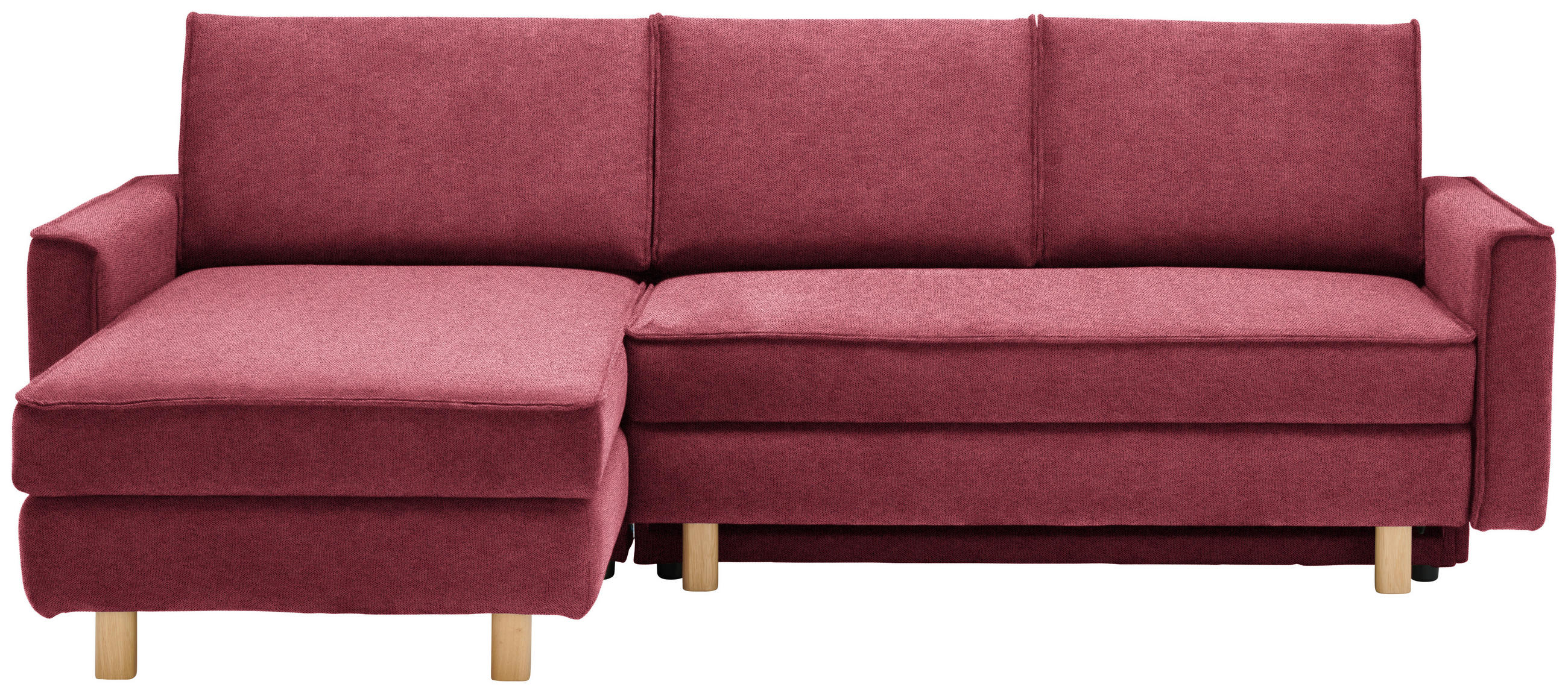 ECKSOFA in Chenille Bordeaux  170/237 cm  - Eichefarben/Bordeaux, KONVENTIONELL, Holz/Textil (170/237cm) - Sedda