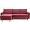 ECKSOFA in Chenille Bordeaux  170/237 cm  - Eichefarben/Bordeaux, KONVENTIONELL, Holz/Textil (170/237cm) - Sedda