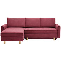 ECKSOFA in Chenille Bordeaux  170/237 cm  - Eichefarben/Bordeaux, KONVENTIONELL, Holz/Textil (170/237cm) - Sedda
