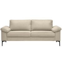 2,5-SITZER Flachgewebe Beige  - Beige/Schwarz, Design, Textil/Metall (206/86/97cm) - Pure Home Lifestyle