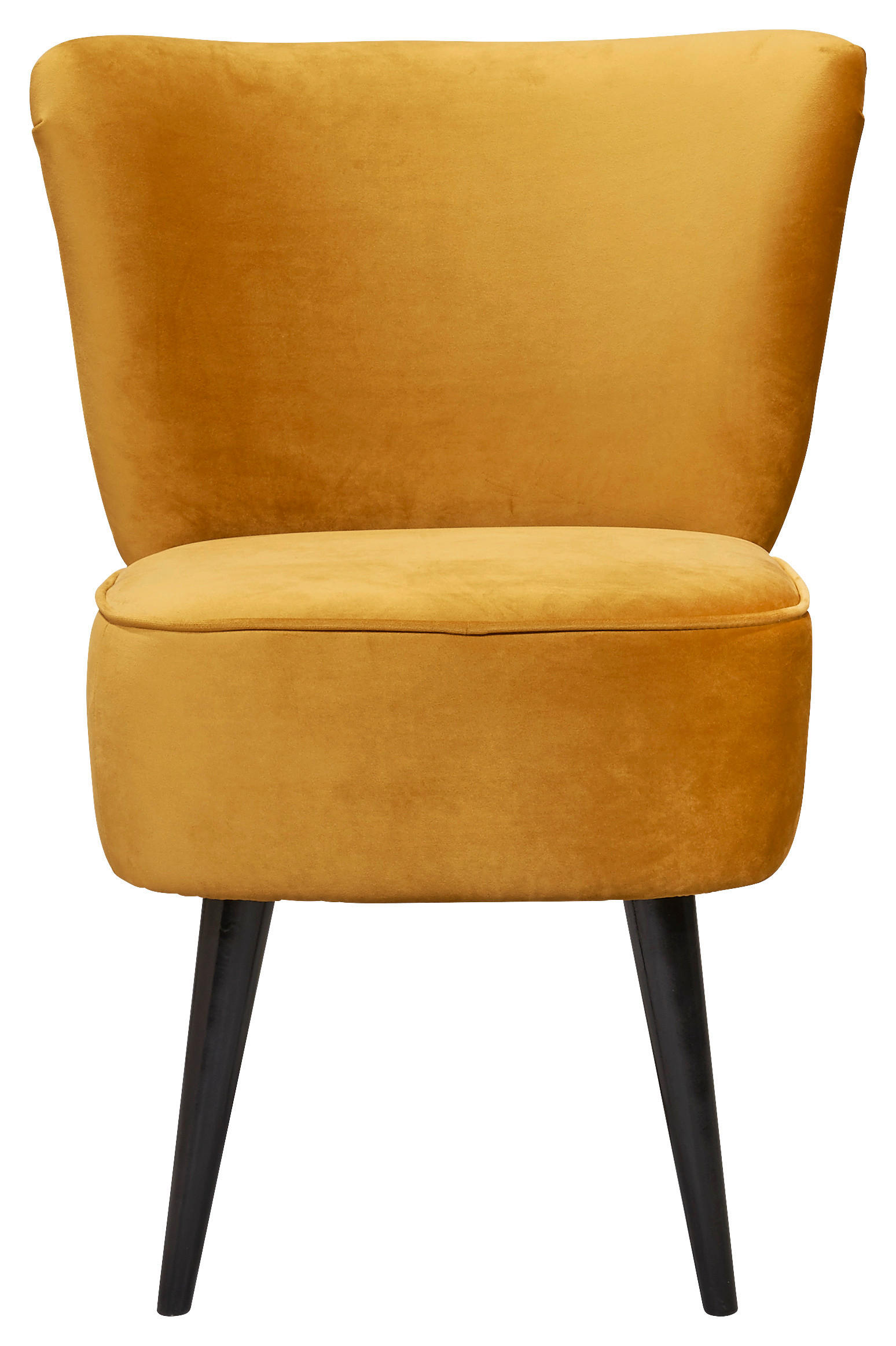 SESSEL Mikrovelours Goldfarben    - Goldfarben/Schwarz, Trend, Holz/Textil (65/89/70cm) - MID.YOU