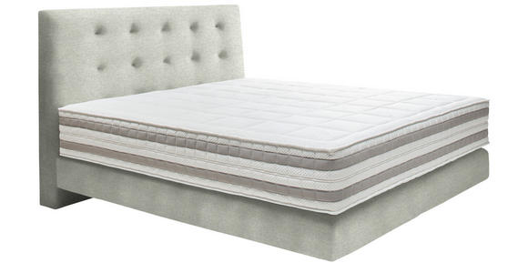 BOXSPRINGBETT 180/200 cm  in Hellgrau  - Hellgrau, KONVENTIONELL, Holz/Textil (180/200cm) - Dieter Knoll