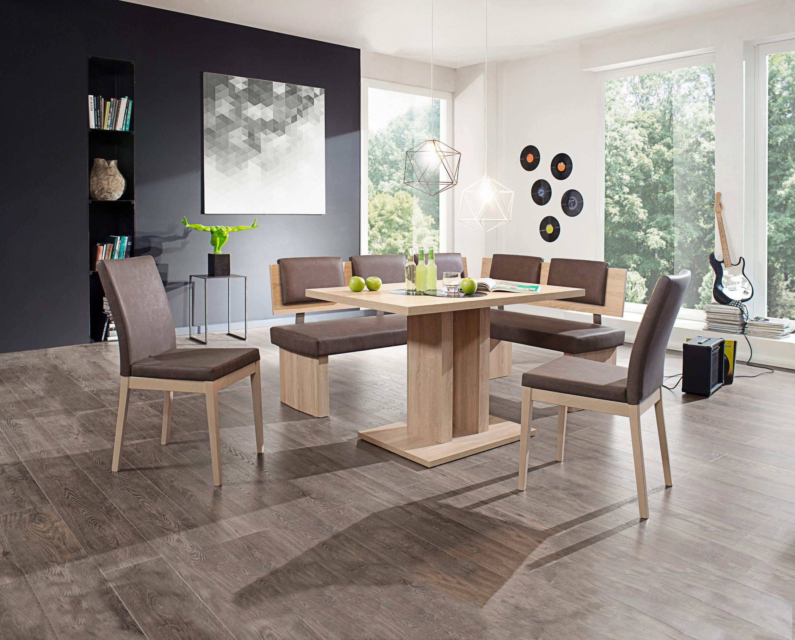 ESSTISCH rechteckig Sonoma Eiche  - Eichefarben/Sonoma Eiche, Natur, Holzwerkstoff (120/80/77cm) - Cantus