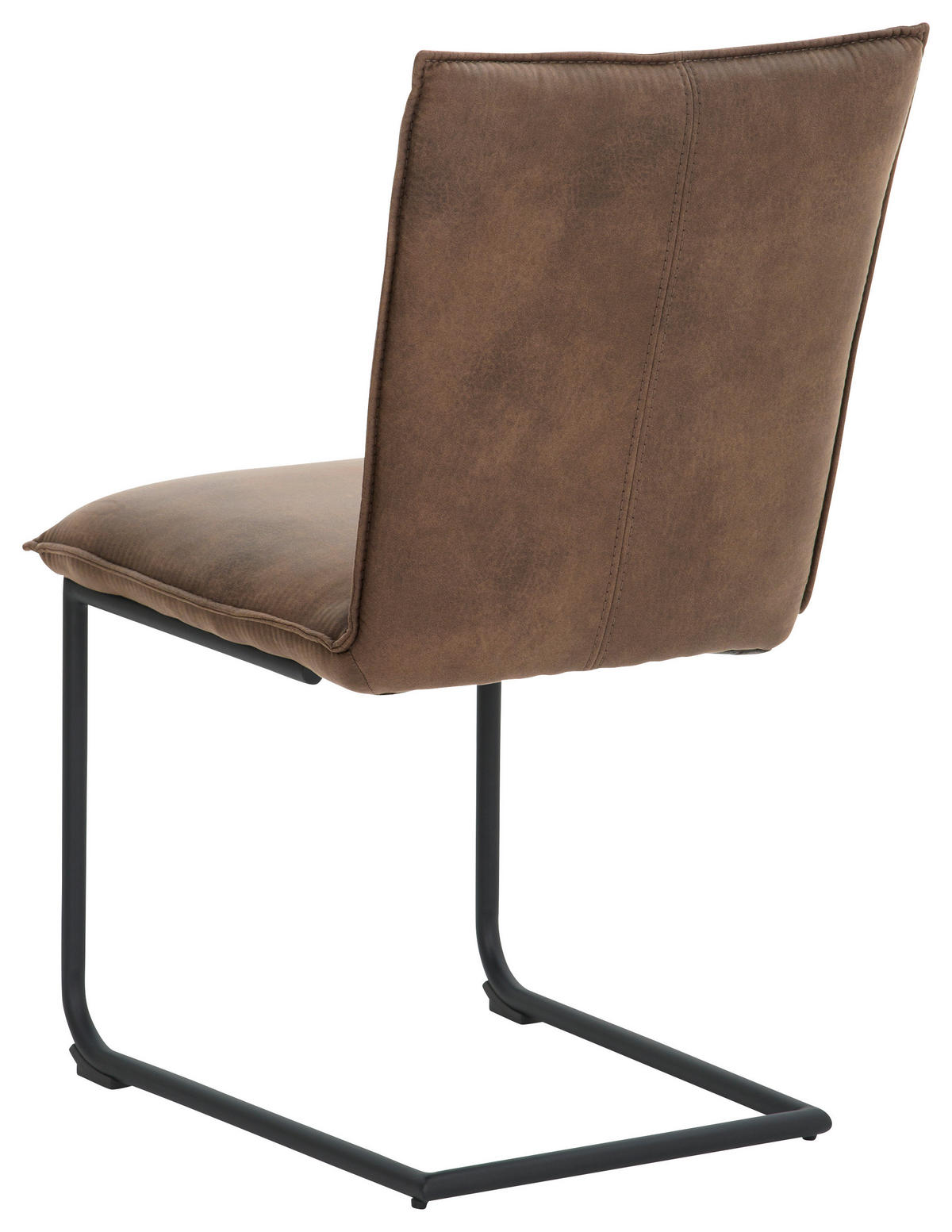 SCHWINGSTUHL  in Mikrofaser  - Schlammfarben/Schwarz, Design, Textil/Metall (47/87/62cm) - Valnatura